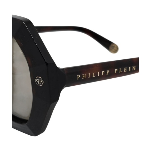 PHILIPP PLEIN Hexagonal brown Sunglasses - Picture 4 of 8